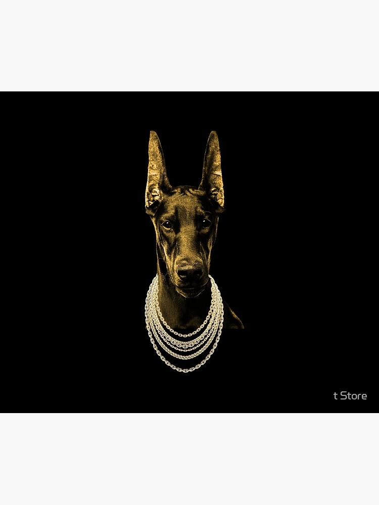 Doberman with gold on sale chain