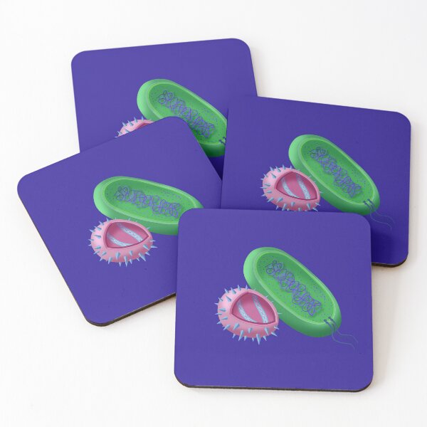 Item preview, A Colorful Illustration of a Virus Cell and a Bacteria Cell designed and sold by ScienceSource.