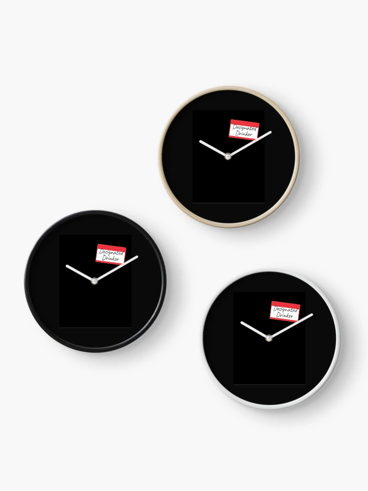 Thumbnail 3 of 4, Clock, Designated Drinker designed and sold by RiggsBubble.