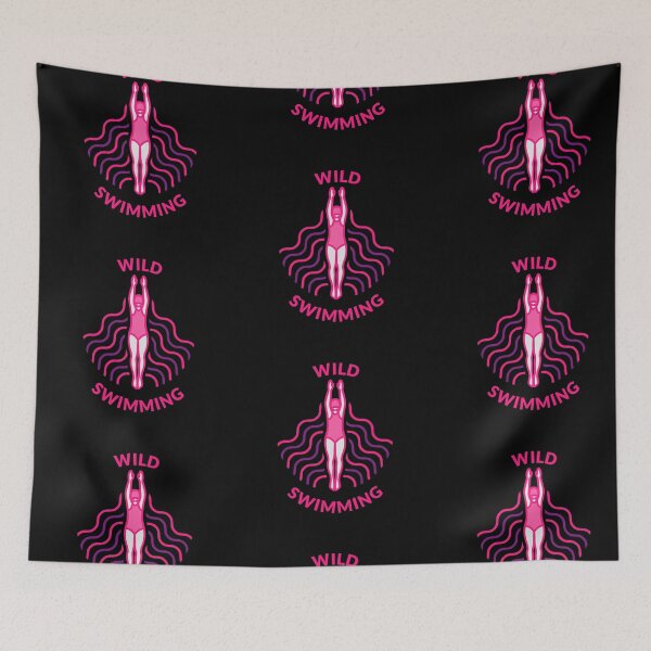 Item preview, Wild Swimming - Pink - Graphic and Text - Wild Swimming Tees designed and sold by WildSwimming.