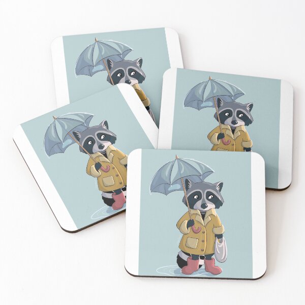 Item preview, Raccoon in the Rain designed and sold by argonskies.
