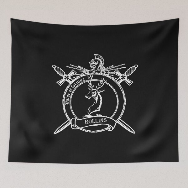Item preview, Rollins Surname family name last name motto crest designed and sold by BagTown Clans.