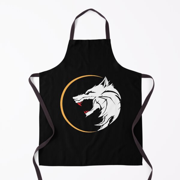 Item preview, Wolf head with red teeth and a bad moon rising digital artwork dark logo line art designed and sold by expresivedesign.