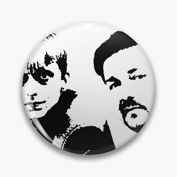 Artikelvorschau, Großbritannien Das Büro: David Brent und Gareth Keenan. Stilisierte Vektorgrafiken entworfen und verkauft von Boxmasta-Clews.