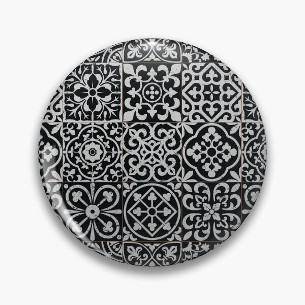 Item preview, Vintage black and white tiles composite designed and sold by arkantus.