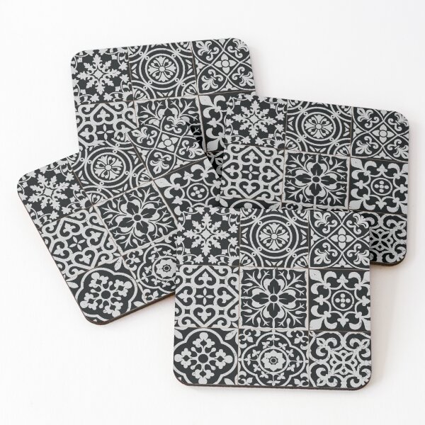 Item preview, Vintage black and white tiles composite designed and sold by arkantus.