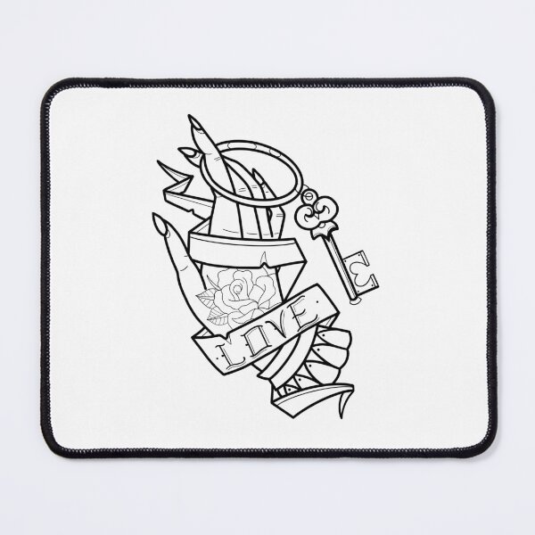 Item preview, Love is the Key Hand Tattoo Style in Black designed and sold by Thingamabobbidi.