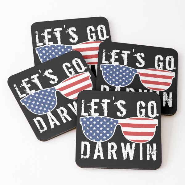 Item preview, Lets Go Darwin White Text With Sunglasses designed and sold by Design-Maniya.