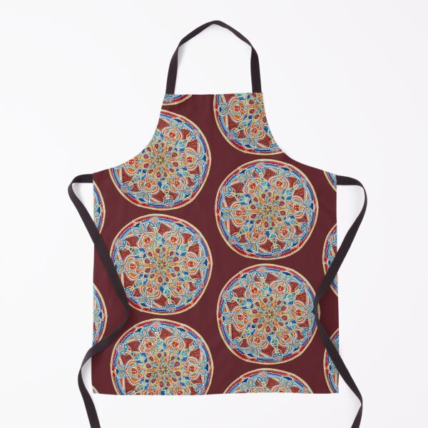 Item preview, Hand drawn mandala, burgundy designed and sold by mandalamundo.