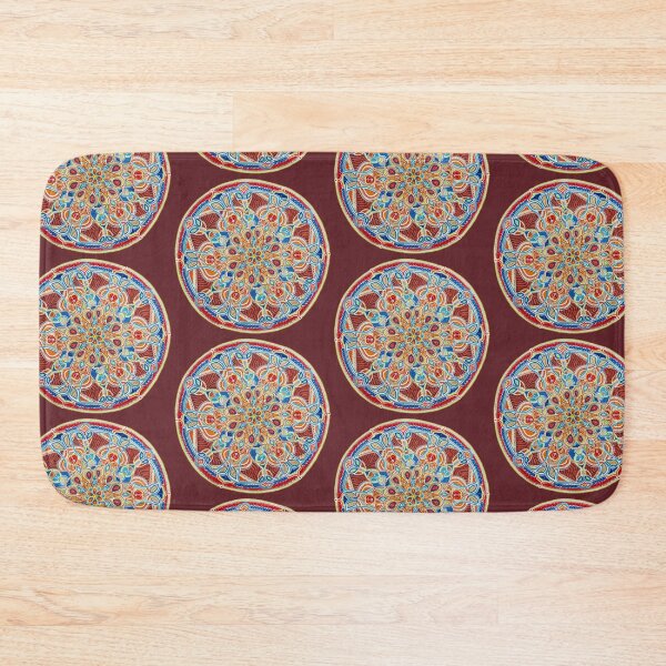 Item preview, Hand drawn mandala, burgundy designed and sold by mandalamundo.