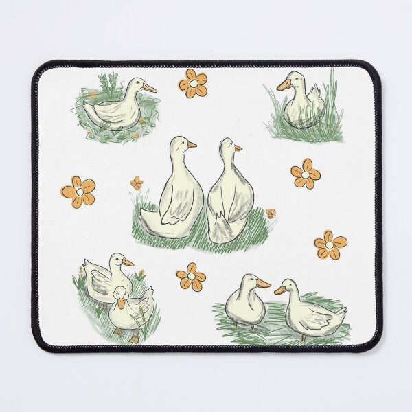 Item preview, Duck Duo with Flowers designed and sold by waddleworks.