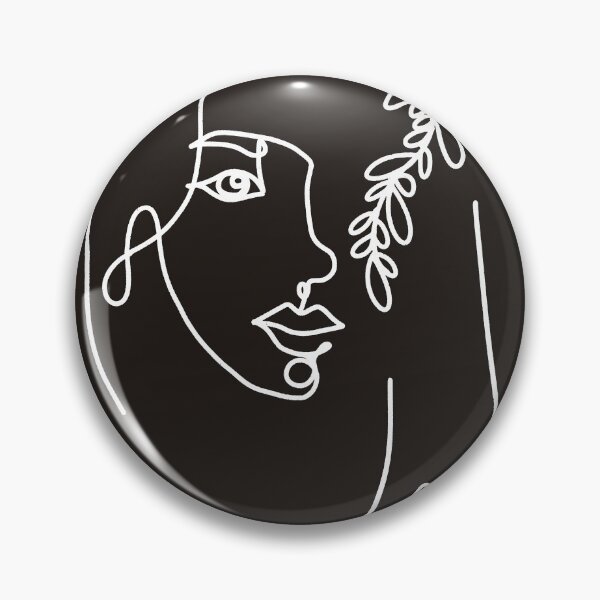 Item preview, Abstract Female Face Leaf One Line Modern Art Black and White designed and sold by JooArtPrints  ★★★★★.