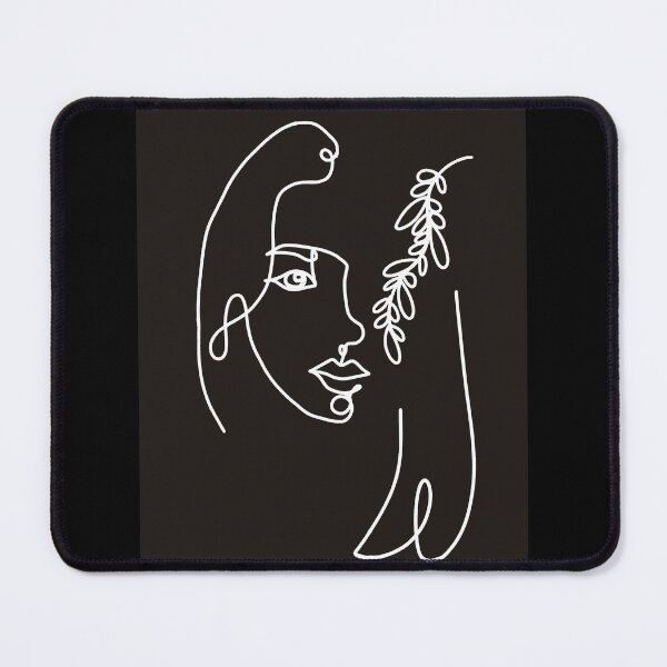 Item preview, Abstract Female Face Leaf One Line Modern Art Black and White designed and sold by JooArtPrints ★★★★★.