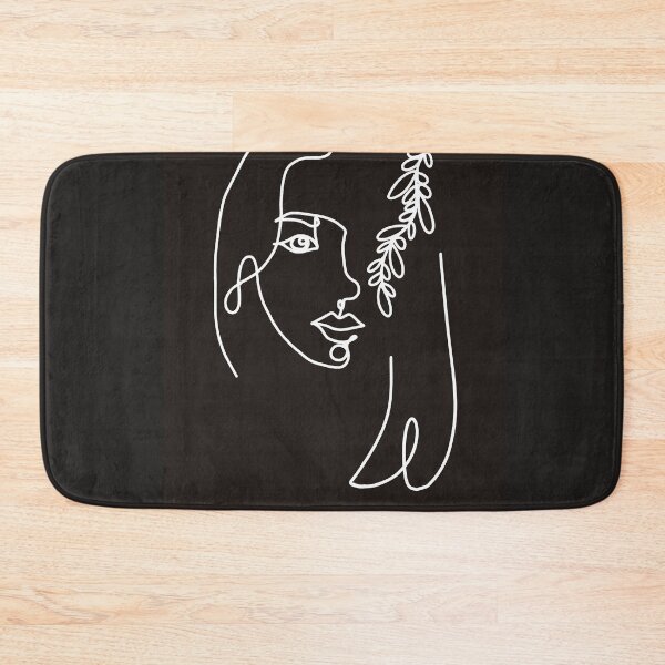 Item preview, Abstract Female Face Leaf One Line Modern Art Black and White designed and sold by JooArtPrints  ★★★★★.