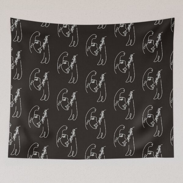 Item preview, Abstract Female Face Leaf One Line Modern Art Black and White designed and sold by JooArtPrints  ★★★★★.