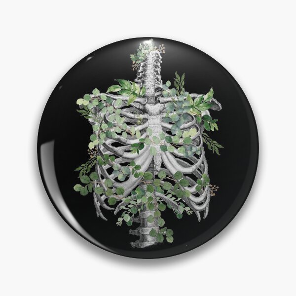 Item preview, Ribcage, rib cage, anatomy skeleton eucaliptus leaves designed and sold by Collagedream.