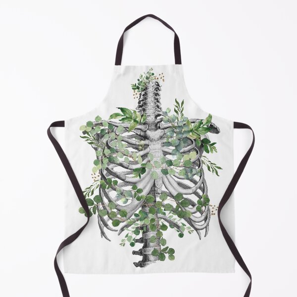 Item preview, Ribcage, rib cage, anatomy skeleton eucaliptus leaves designed and sold by Collagedream.