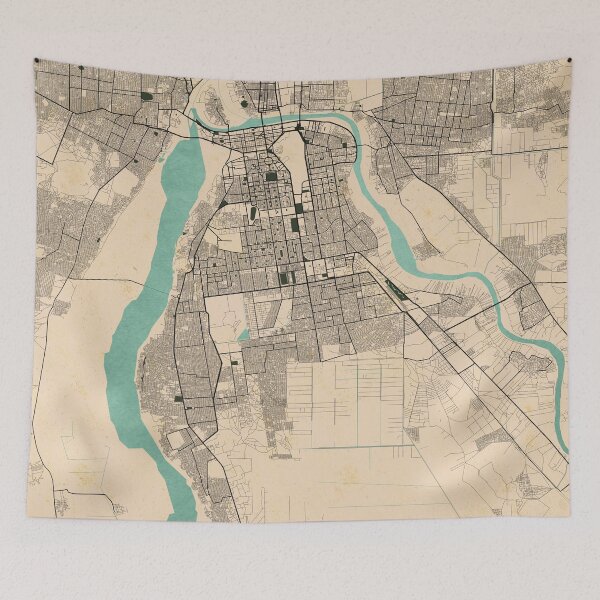 Item preview, Khartoum City Map of Sudan - Vintage designed and sold by deMAP.