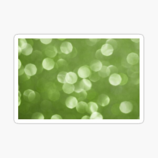 Sparkly Greenery Pantone bokeh Abstract Sticker