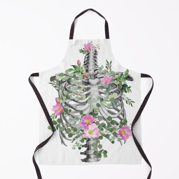 Item preview,  Anatomy, ribcage, rib cage,skeleton pink roses designed and sold by Collagedream.