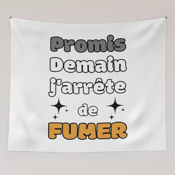 Aperçu de l'œuvre Cadeau Humour Homme Femme arrête de fumer créée et vendue par RomualdGR.