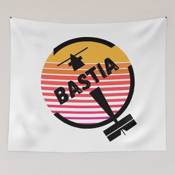 Item preview, Bastia Corsica France - Retro Sunset Vintage Plane Airport Travel Design designed and sold by Vintage-TM.