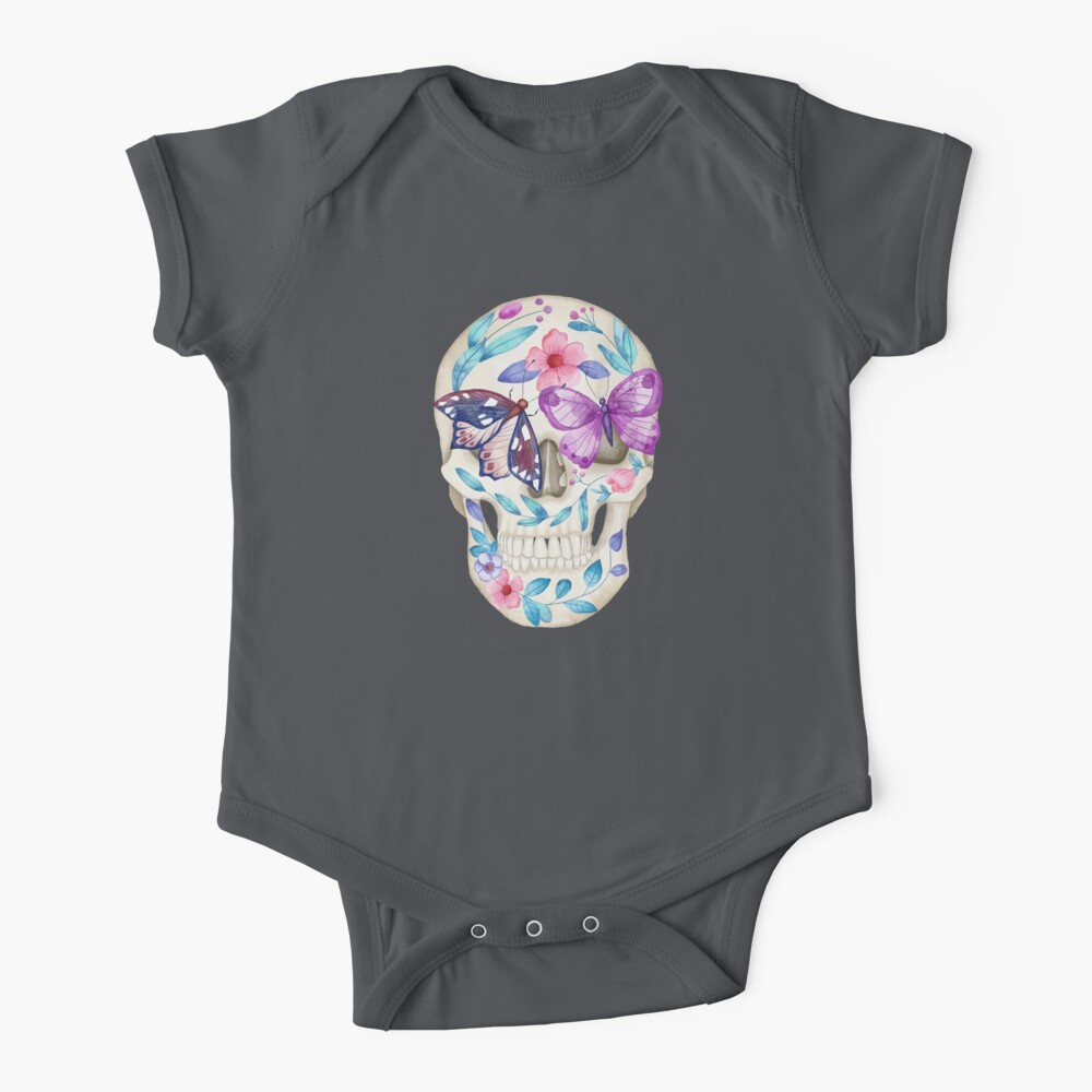 Chinese Porcelain Blue & White Sugar Skull Kids T-Shirt for Sale