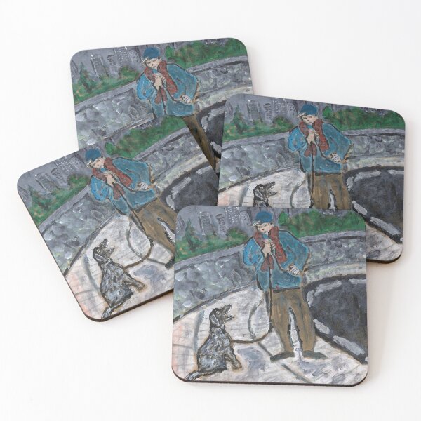 Item preview, man & dog on the street designed and sold by Jay B Campbell.