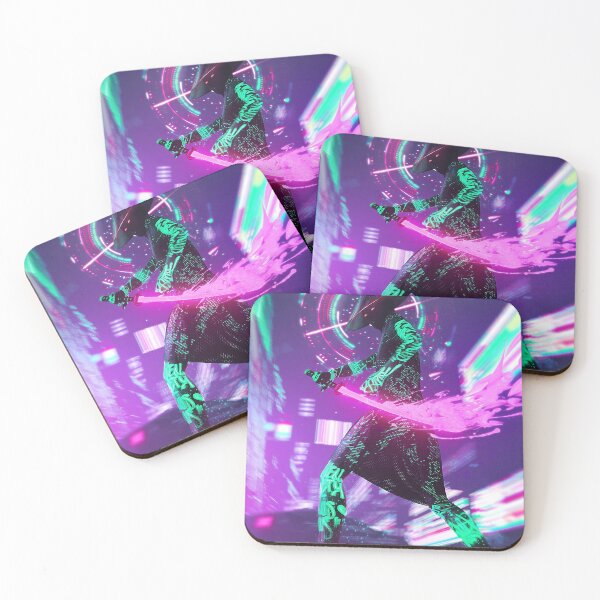 Item preview, Neon Samurai with katana designed and sold by dsgn-by-frost.