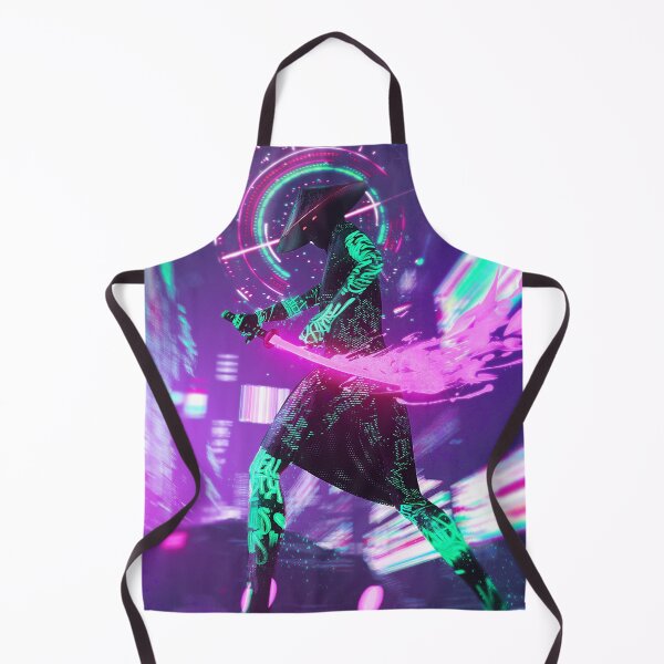 Item preview, Neon Samurai with katana designed and sold by dsgn-by-frost.