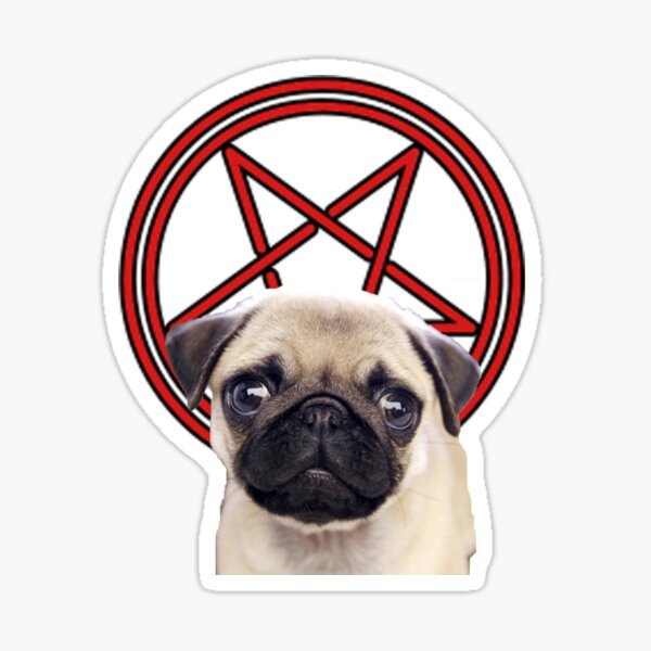 Evil Dog Stickers Redbubble - evil pug roblox