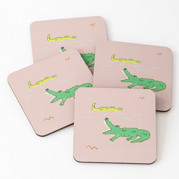 Item preview, Crocodiles say Hi - Minimal Cute Original Drawing Illustration designed and sold by WASHINGMACHINE’s vacation.