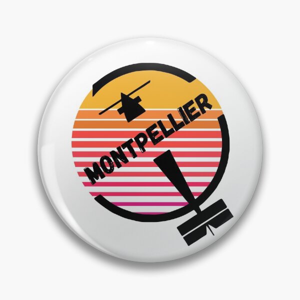 Item preview, Montpellier City Occitanie France - Retro Sunset Vintage Plane Airport Travel Design designed and sold by Vintage-TM.