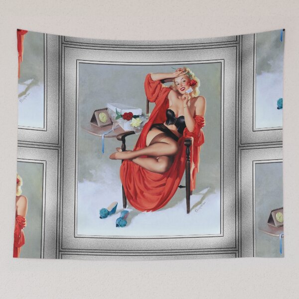 Item preview, A Bouquet Of Roses by Gil Elvgren Classic Remastered Xzendor7 Old Masters Art Reproductions designed and sold by Xzendor7 Digital Art Creations.