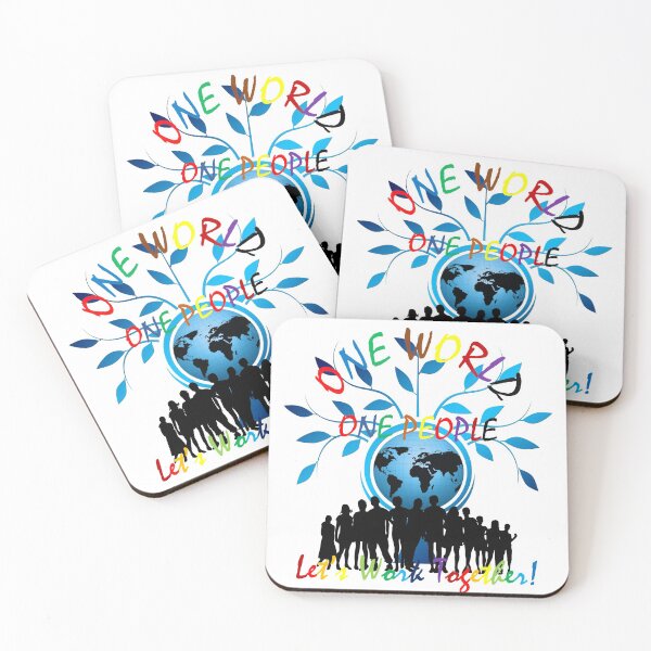 Item preview, One World, One People, Let's Work Together designed and sold by ZanyPaintbrush.