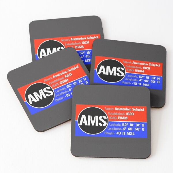 Item preview, AMS Amsterdam Schiphol Netherlands - Block Design designed and sold by FouDeeziner.
