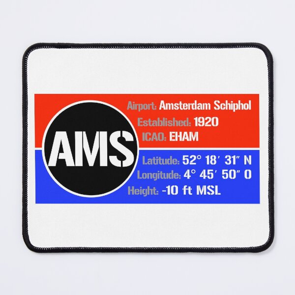 Item preview, AMS Amsterdam Schiphol Netherlands - Block Design designed and sold by FouDeeziner.