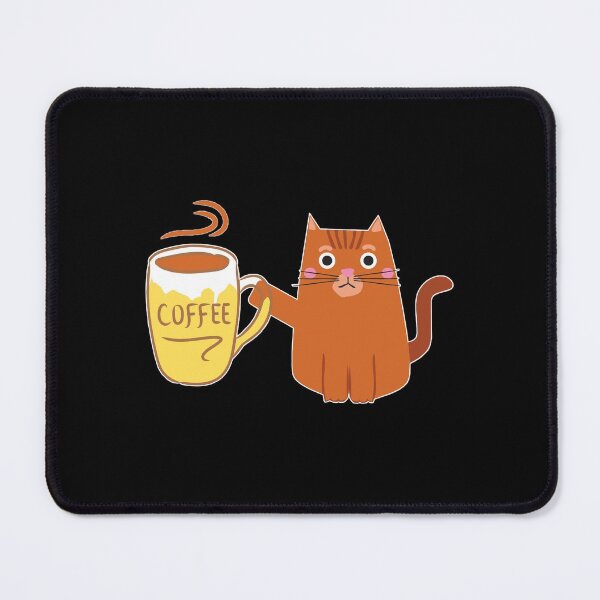 Item preview, Wide eyed cat with coffee designed and sold by janraydesigns.