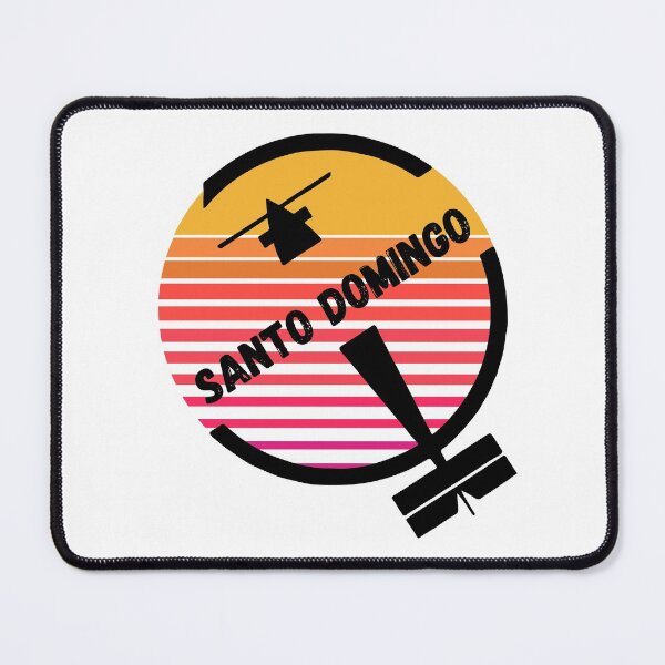 Item preview, Santo Domingo, Dominican Republic - Retro Sunset Vintage Plane Airpot Travel Design designed and sold by Vintage-TM.