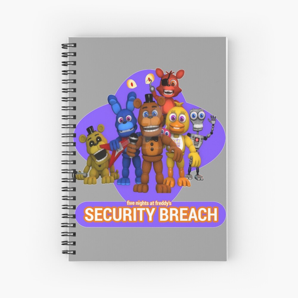 Main Animatronics: FNAF Security Breach Spiral Notebook 