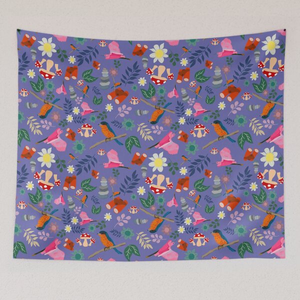 Item preview, Ditsy pattern backyard adventure designed and sold by IDDFAR.