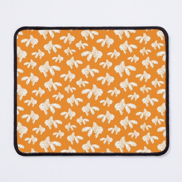Goldfish with orange background Mouse Pad