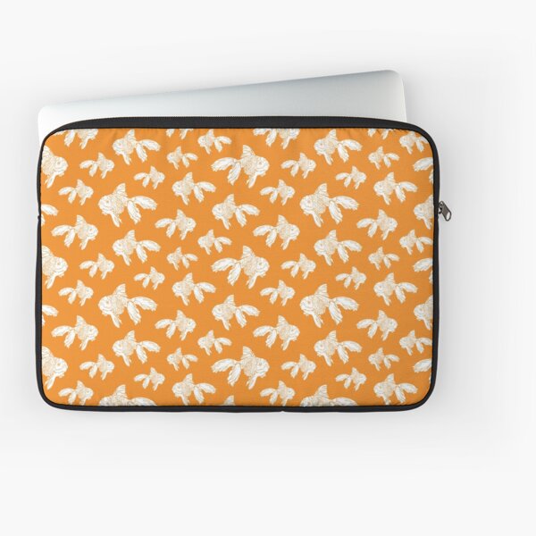 Goldfish with orange background Laptop Sleeve