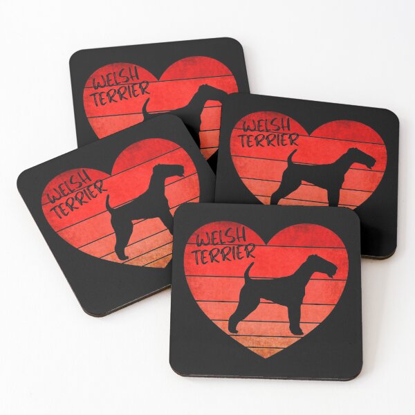 Item preview, Welsh Terrier Valentine, Vintage Heart Sunset  designed and sold by ACC .