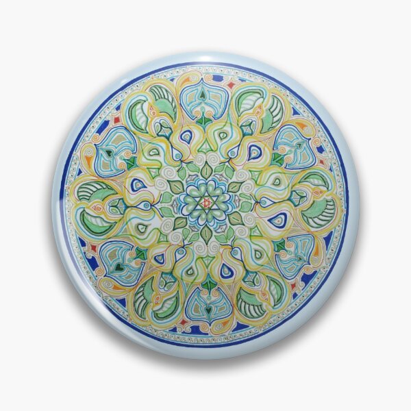 Item preview, Hand drawn mandala, blue designed and sold by mandalamundo.