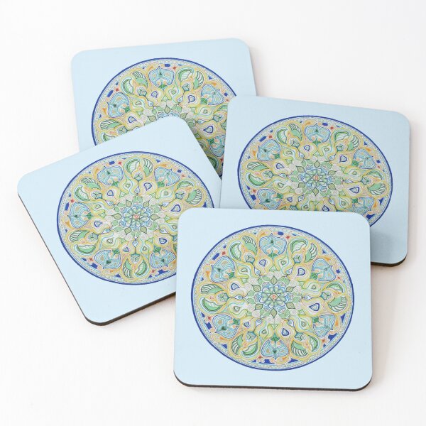 Item preview, Hand drawn mandala, blue designed and sold by mandalamundo.