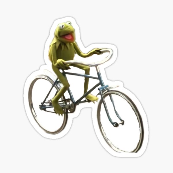 Item preview, Funny kermit riding bike designed and sold by Maaagic.