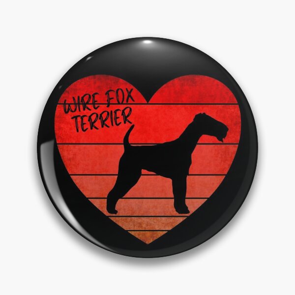 Item preview, Wire Fox Terrier Valentine, Vintage Heart Sunset  designed and sold by ACC .