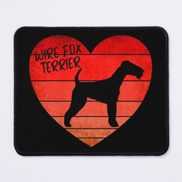 Item preview, Wire Fox Terrier Valentine, Vintage Heart Sunset designed and sold by ACC .