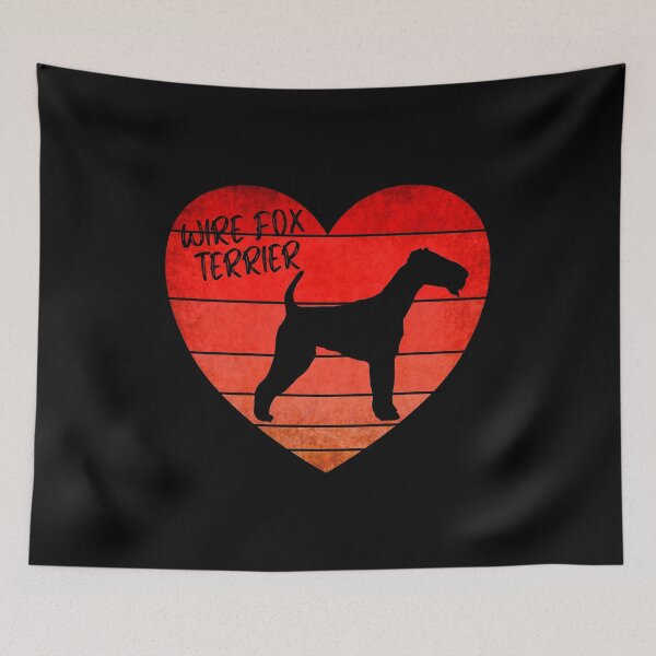 Item preview, Wire Fox Terrier Valentine, Vintage Heart Sunset  designed and sold by ACC .